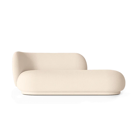 Canapé Rico Divan L Wool Boucle de Trine Andersen - Ferm Living-Blanc cassé-The Woods Gallery