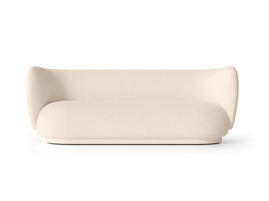 Canapé Rico Sofa 3 - Wool Boucle de Trine Andersen - Ferm Living-Blanc cassé-The Woods Gallery