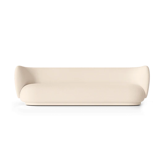 Canapé Rico Sofa 4 - Wool Boucle de Trine Andersen - Ferm Living-Blanc cassé-The Woods Gallery