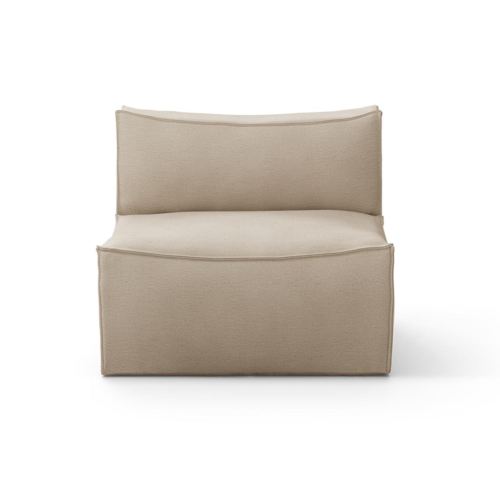 Canapé module central Catena / Small - Ferm Living-Beige-Rich Linen-The Woods Gallery