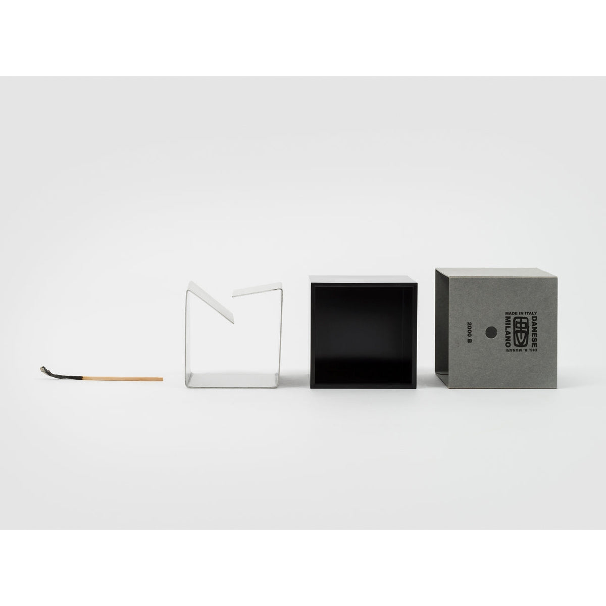 Cendrier Cubo par Bruno Munari - Danese Milano-Noir-S-The Woods Gallery