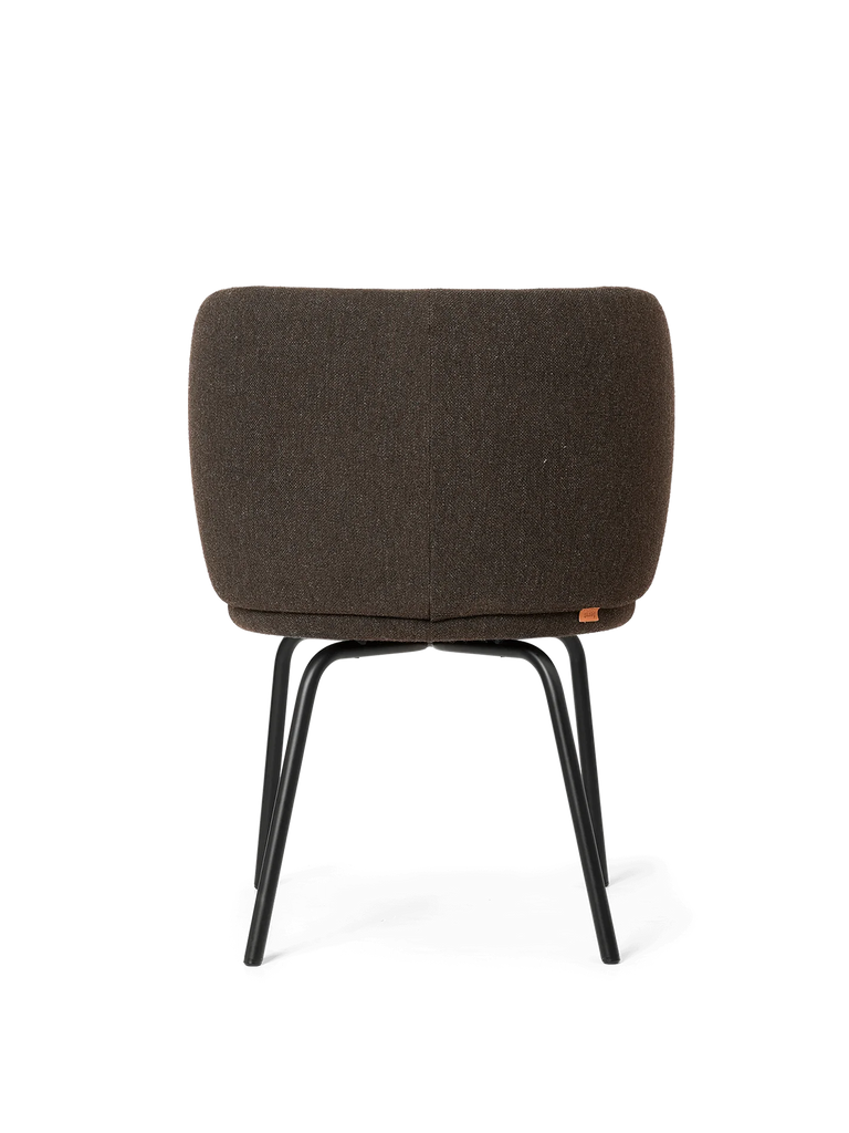 Chaise Rico Dark Grey Brown - Ferm Living-Structure Noir-The Woods Gallery
