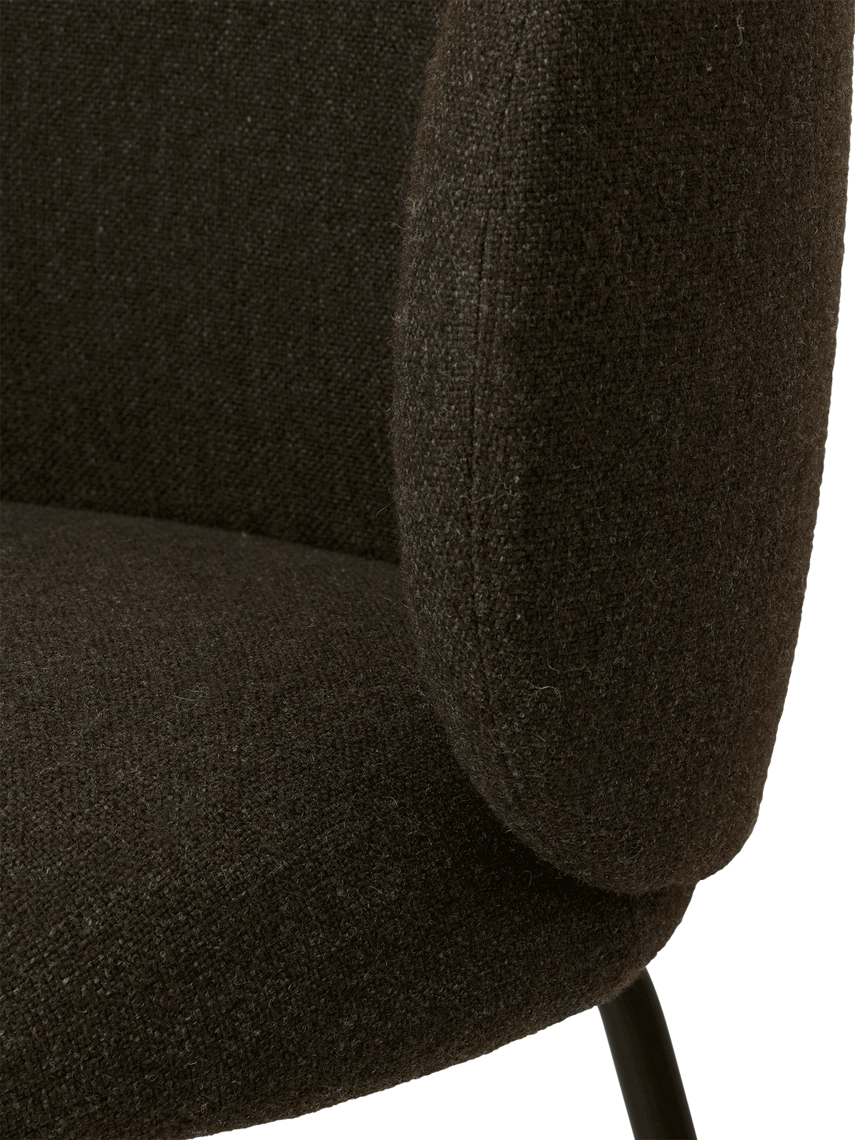 Chaise Rico Dark Grey Brown - Ferm Living-Structure Noir-The Woods Gallery