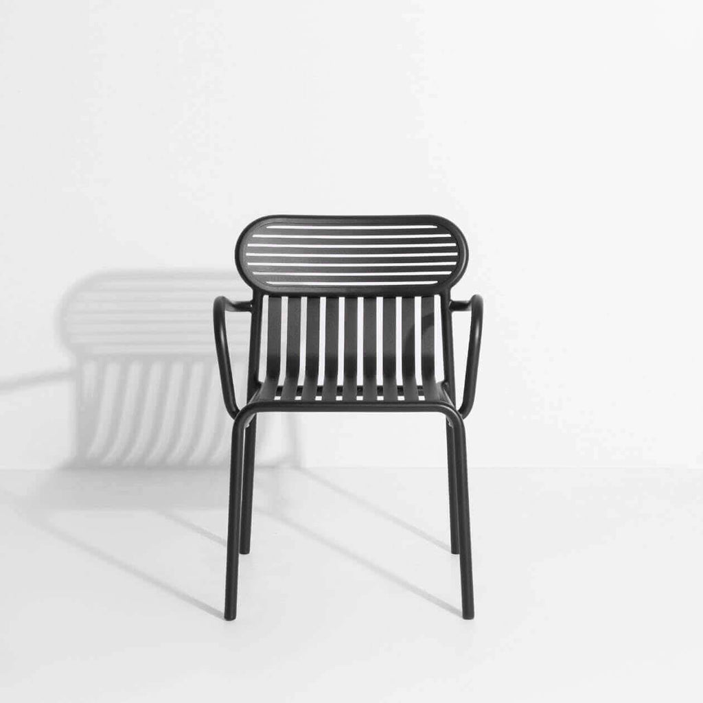 Chaise de jardin avec accoudoirs Week-End - Petite Friture-Noir-The Woods Gallery