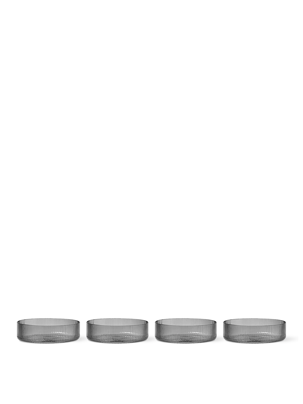 Coupelles Ripple de Trine Andersen - Ferm Living-Gris fumé-The Woods Gallery