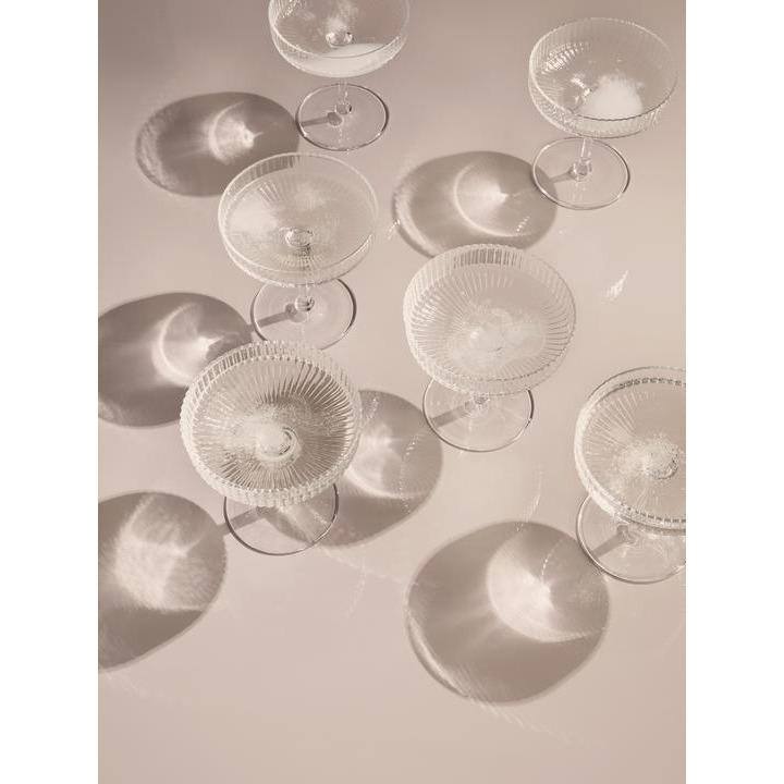 Coupes à champagne Ripple - Ferm Living-Transparent-The Woods Gallery