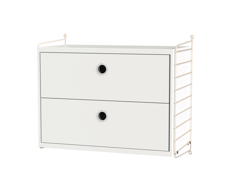Ensemble Chambre A - String Furniture-Blanc - Beige-The Woods Gallery