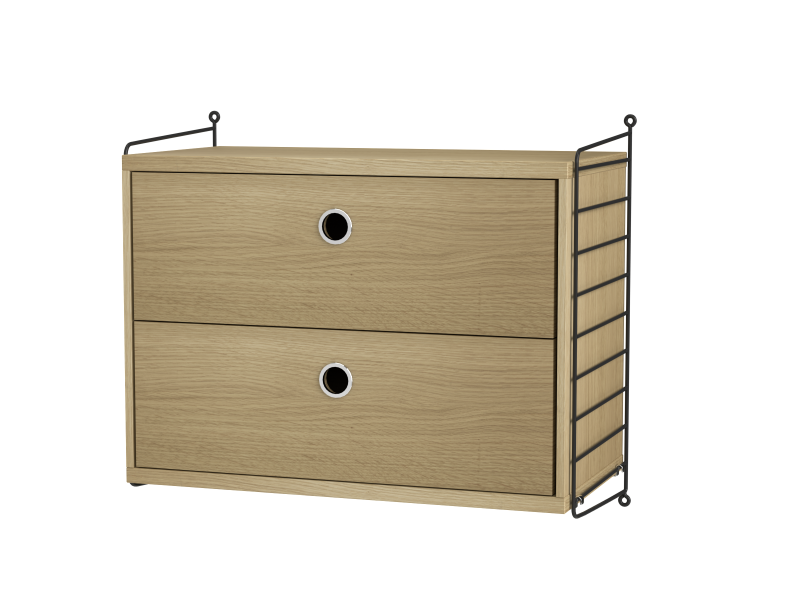 Ensemble Chambre A - String Furniture-Noir - Chêne-The Woods Gallery