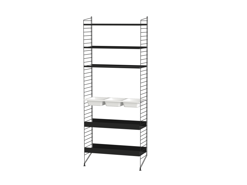 Ensemble Salle de bain L - String Furniture-Noir-The Woods Gallery