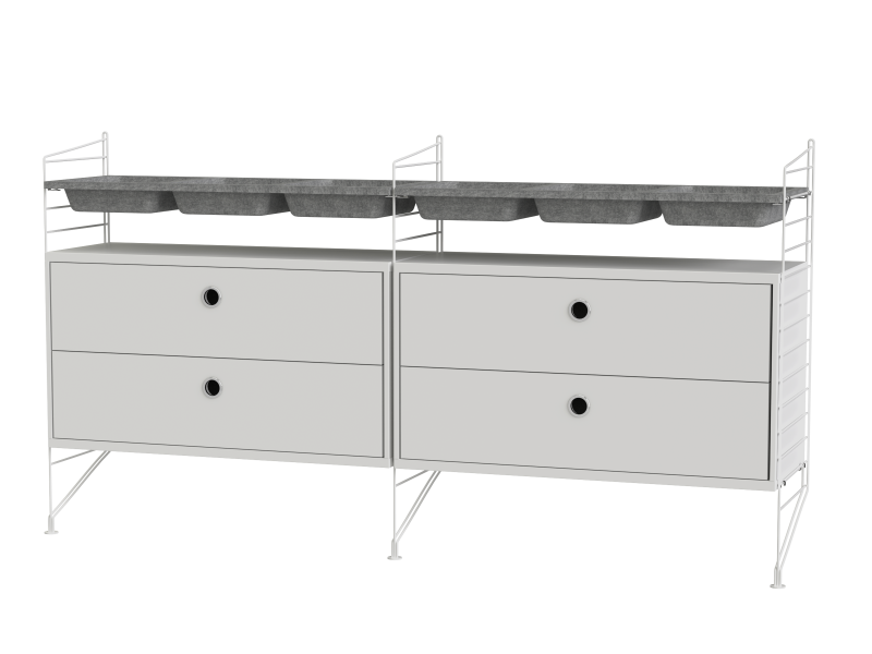 Ensemble de Chambre G - String Furniture-Blanc-The Woods Gallery