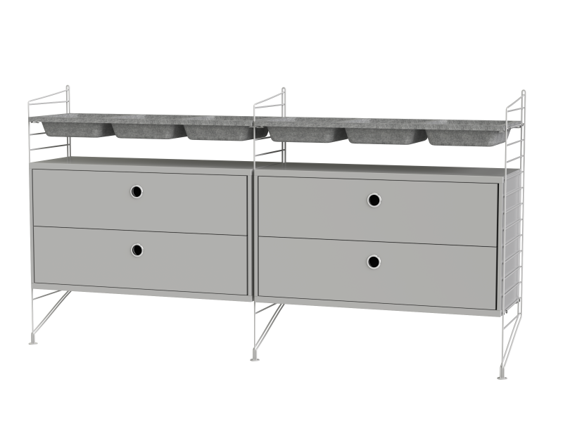 Ensemble de Chambre G - String Furniture-Gris-The Woods Gallery