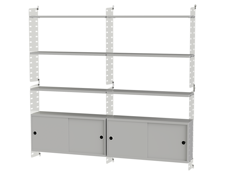Ensemble de salon C - String Furniture-Plexiglas - Gris-The Woods Gallery