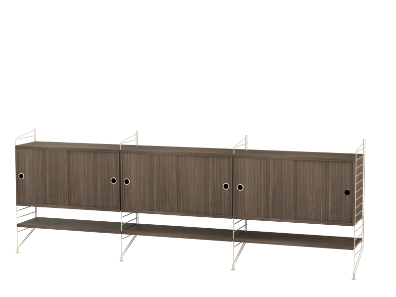 Ensemble de salon F - String Furniture-Beige - Noyer-The Woods Gallery