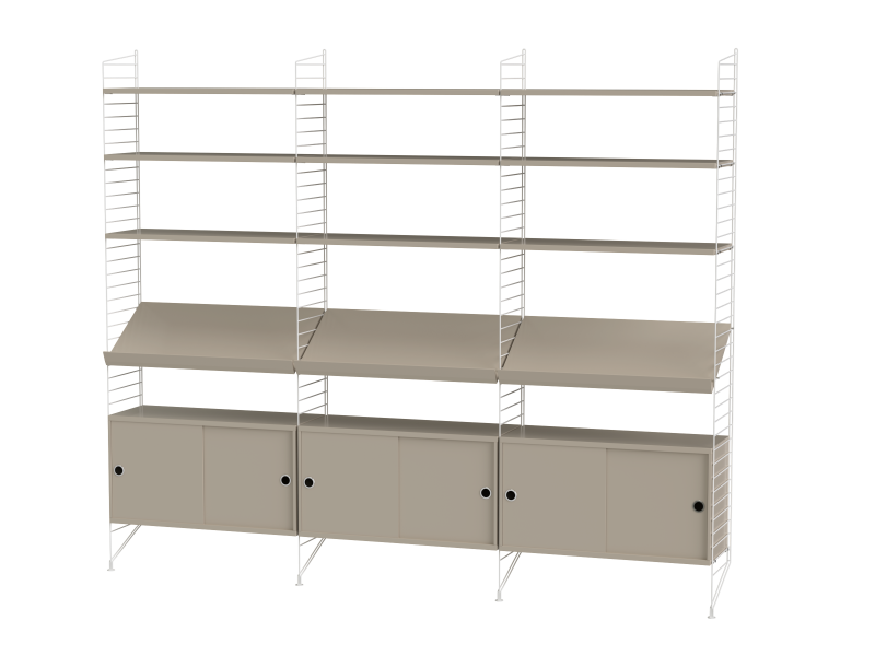 Ensemble de salon G - String Furniture-Beige - Blanc-The Woods Gallery