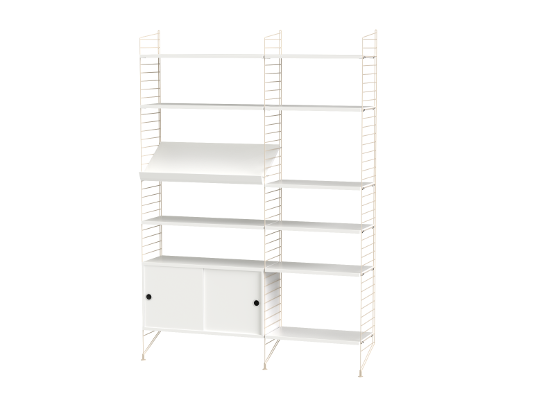 Ensemble de salon H - String Furniture-Blanc - Beige-The Woods Gallery