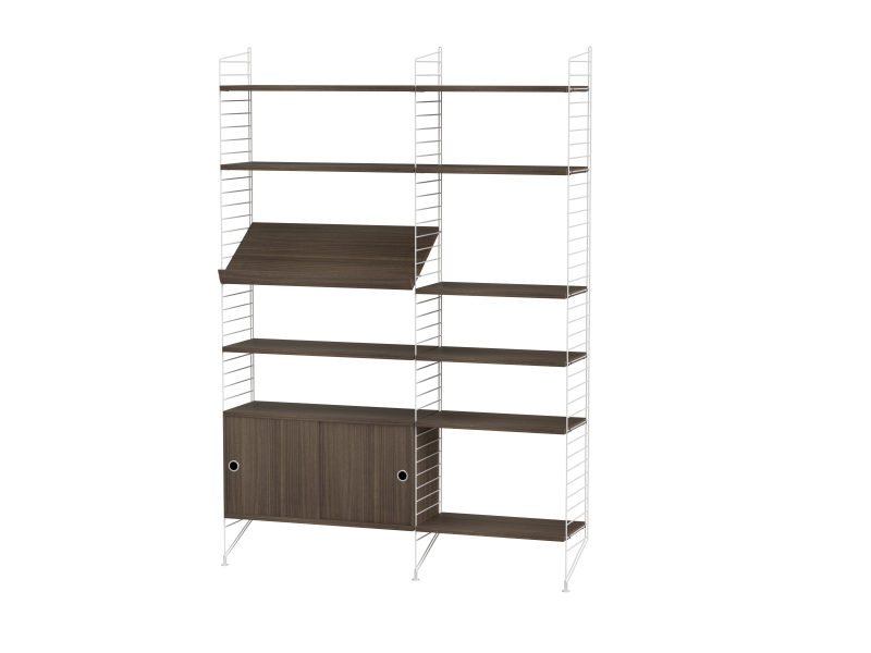 Ensemble de salon H - String Furniture-Blanc - Noyer-The Woods Gallery