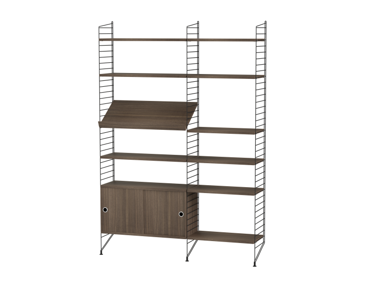 Ensemble de salon H - String Furniture-Noir - Noyer-The Woods Gallery