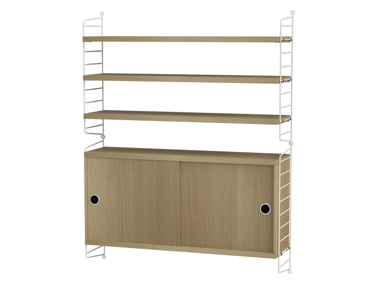 Ensemble de salon I - String Furniture-Blanc - Chêne-The Woods Gallery