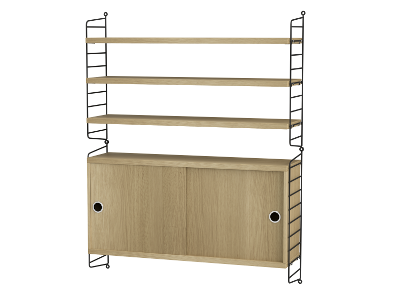 Ensemble de salon I - String Furniture-Noir - Chêne-The Woods Gallery