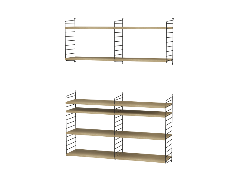 Ensemble de salon N - String Furniture-Noir - Chêne-The Woods Gallery