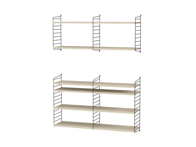 Ensemble de salon N - String Furniture-Noir - Frêne-The Woods Gallery