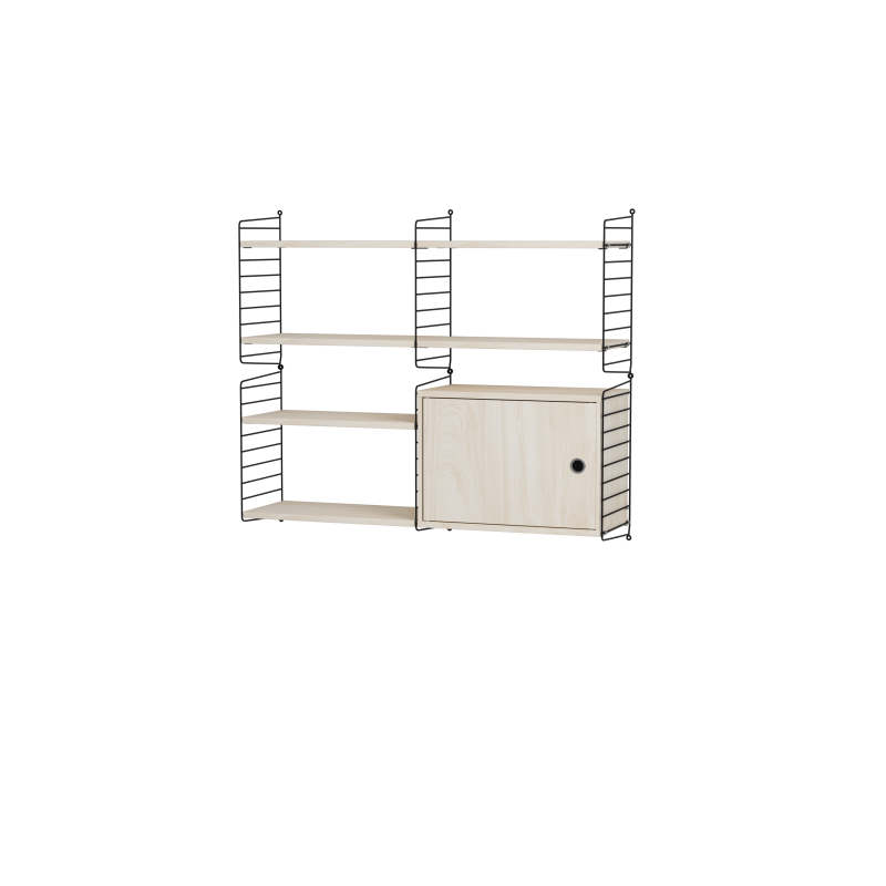 Ensemble de salon R - String Furniture-Noir - Frêne-The Woods Gallery
