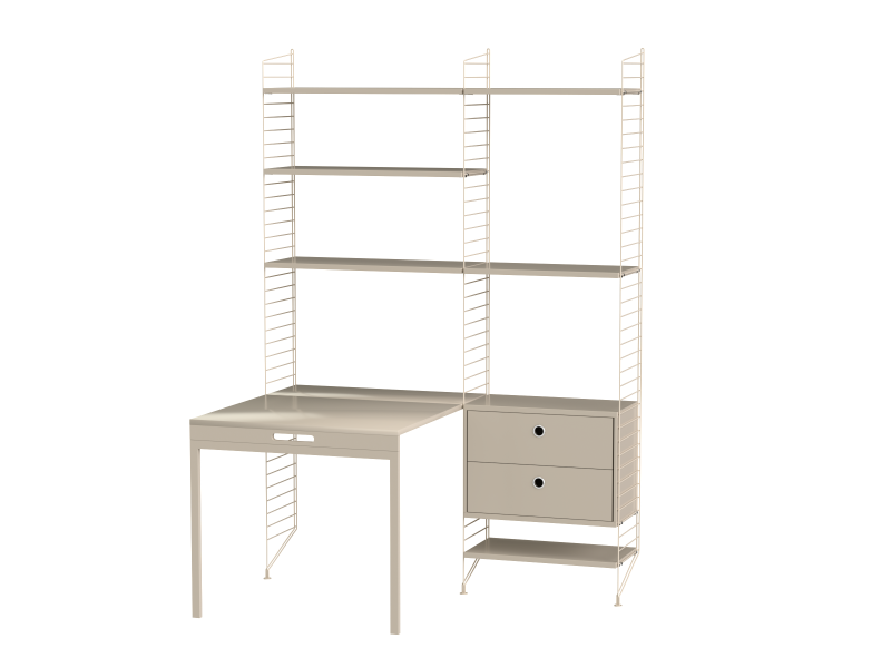 Espace de travail Workspace E - String Furniture-Beige-Beige-The Woods Gallery