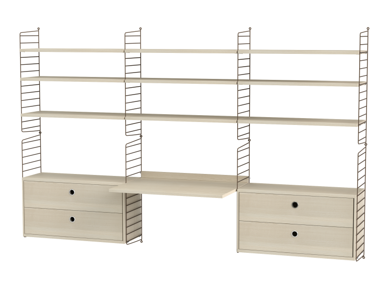 Espace de travail Workspace F - String Furniture-Beige-Beige-The Woods Gallery