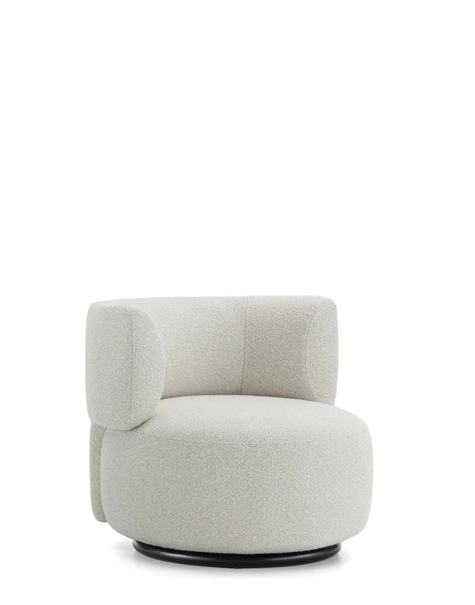 Fauteuil K-Wait tissu bouclé de Rodolfo Dordoni - Kartell-Bordeaux-The Woods Gallery