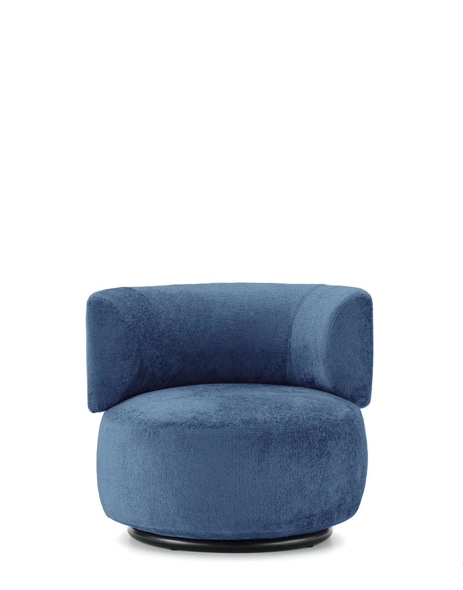 Fauteuil K-Wait tissu chenille de Rodolfo Dordoni - Kartell-Bordeaux-The Woods Gallery