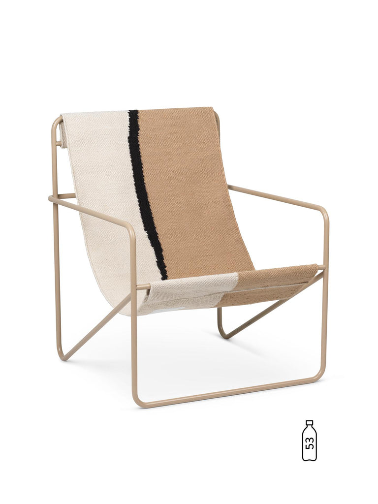 Fauteuil transat Lounge Chair Desert de Trine Andersen - Ferm Living-Cashmere - Soil-The Woods Gallery