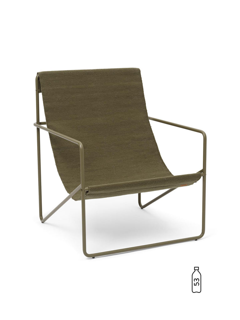 Fauteuil transat Lounge Chair Desert de Trine Andersen - Ferm Living-Olive - Olive-The Woods Gallery