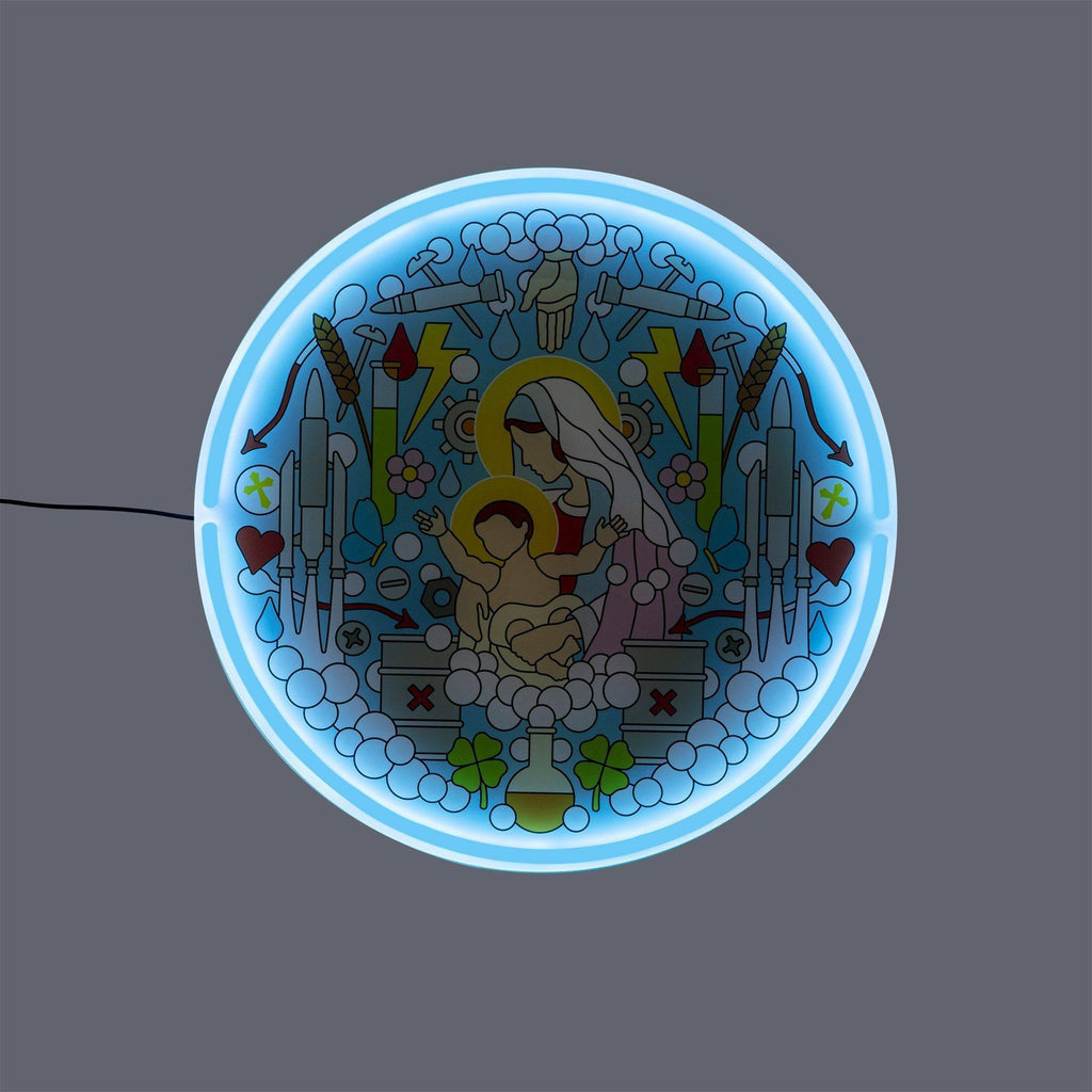 Lampe Blow Gospel Led Sign The Birth (Virgin Mary) de Studio Job - Seletti-The Woods Gallery