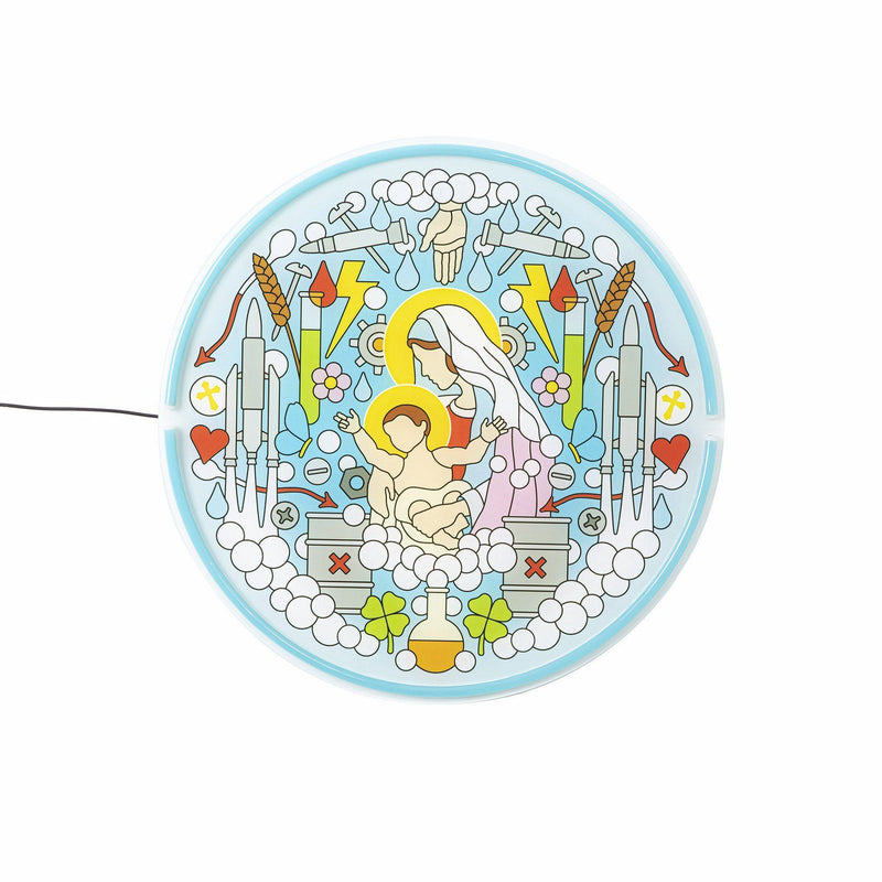 Lampe Blow Gospel Led Sign The Birth (Virgin Mary) de Studio Job - Seletti-The Woods Gallery
