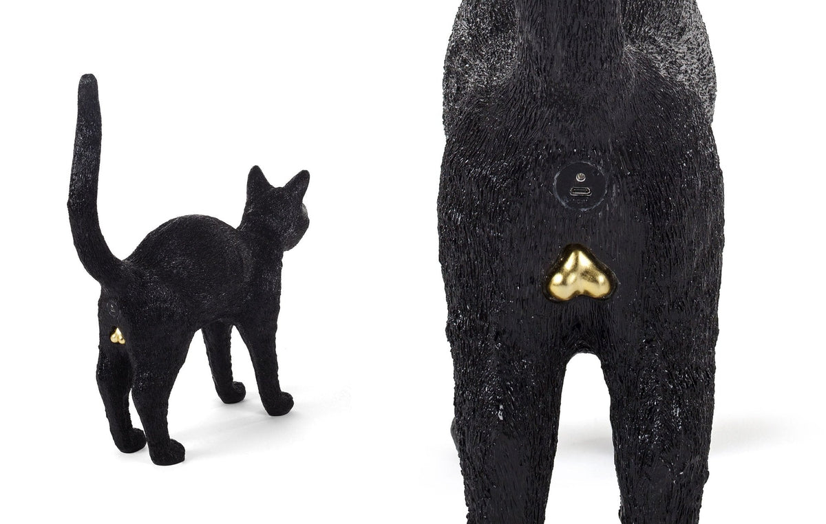 Lampe chat Jobby The Cat Noir de Studio Job - Seletti-The Woods Gallery