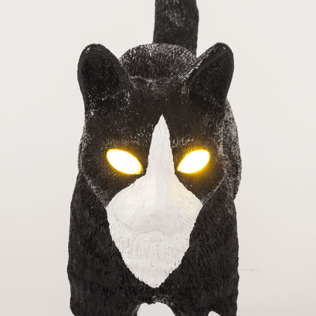 Lampe chat Jobby The Cat Noir et Blanc de Studio Job - Seletti-The Woods Gallery