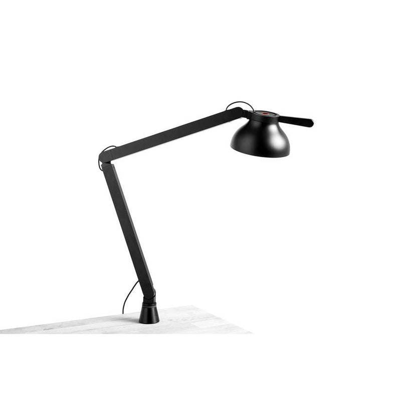 Lampe de bureau PC double arm with table insert de Pierre Charpin - Hay-Soft black-The Woods Gallery