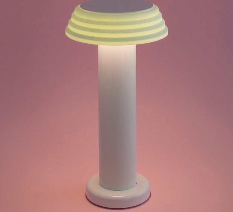 Lampe de table PL1 - George Sowden-Blanc et Vert d’eau-The Woods Gallery