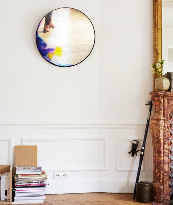 Miroir Francis Large Aquarelle Bleue de Constance Guisset - Petite Friture-The Woods Gallery