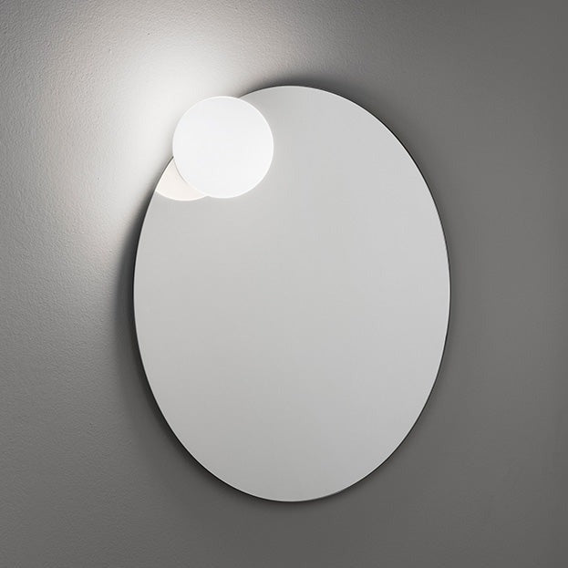 Miroir avec applique lumineuse Circ - Estiluz-Ø70 cm-Gris Fumé-The Woods Gallery