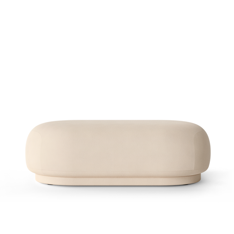 Ottoman Rico Brushed de Trine Andersen - Ferm Living-Blanc cassé-The Woods Gallery
