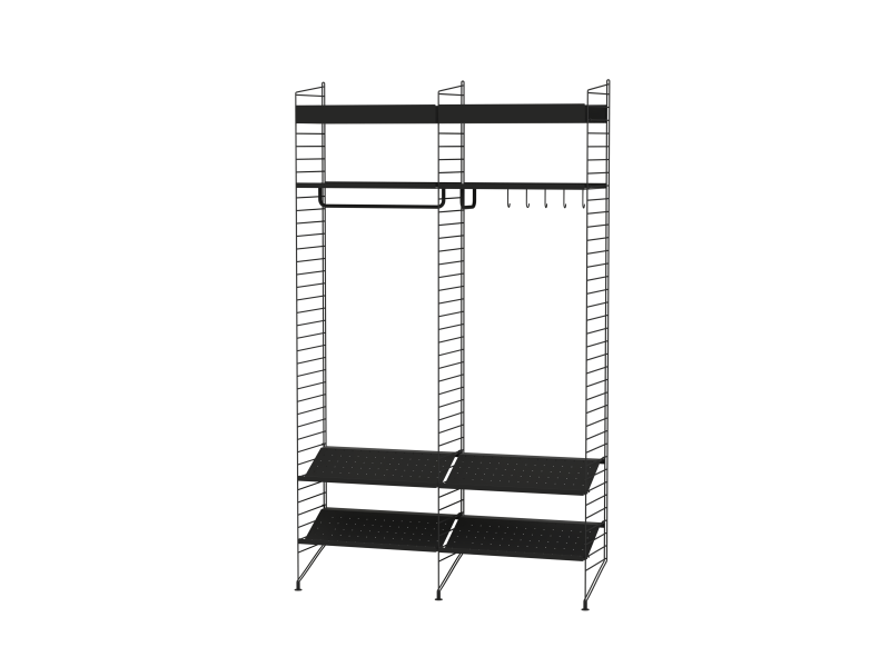 Pack Entrée Hallway K - String Furniture-Noir-The Woods Gallery