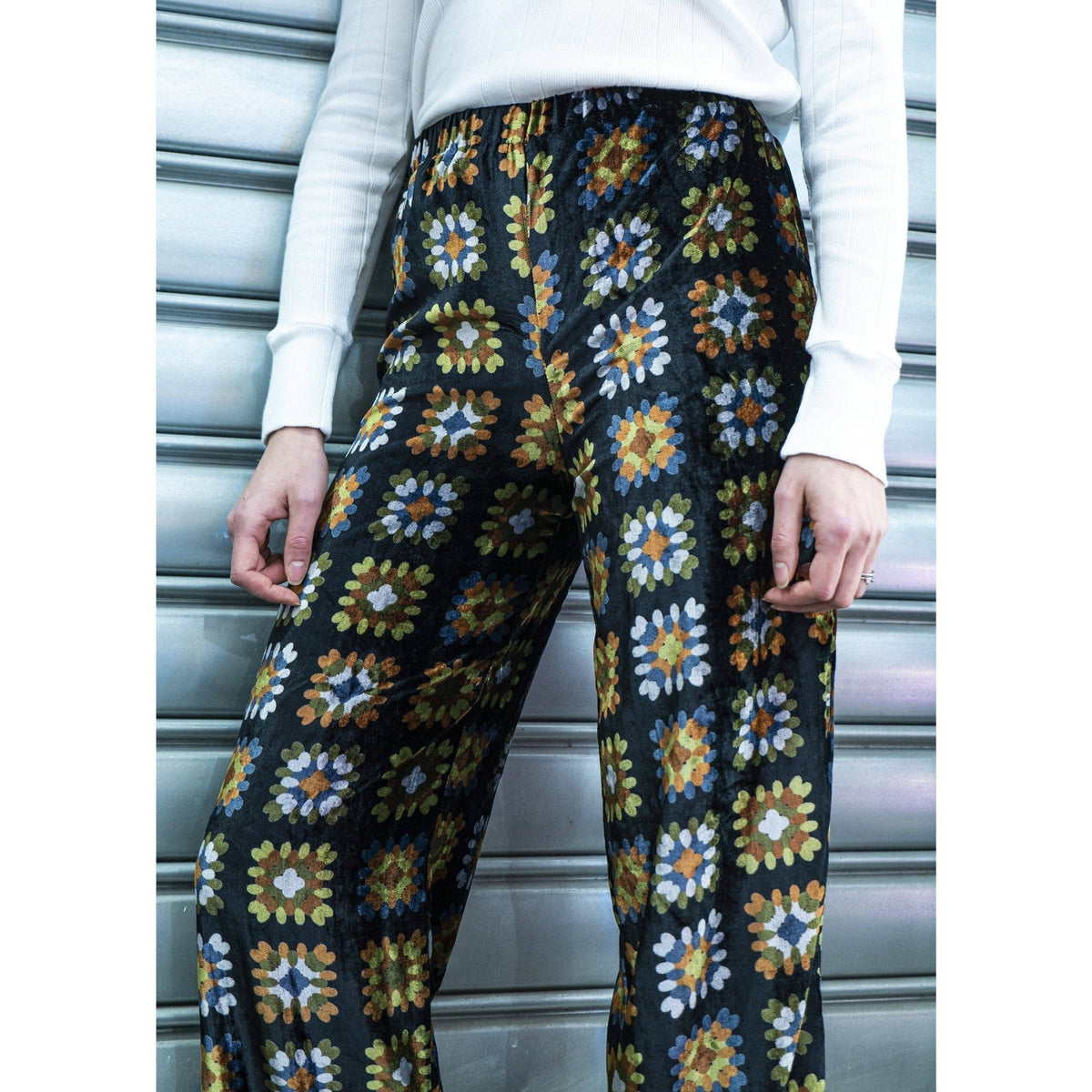 Pantalon en velours imprimé - The Woods-Medium-The Woods Gallery