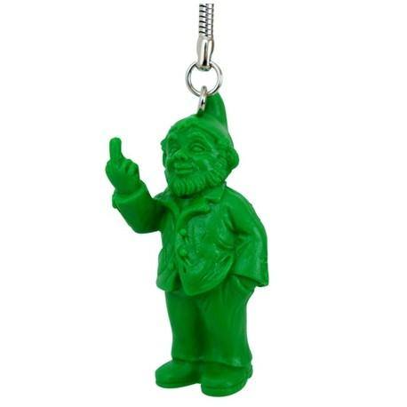 Porte clé Sponti to go de Ottmar Hörl - Nain de jardin doigt d&