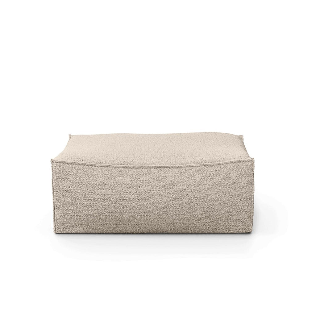 Pouf carré Catena / Large - Ferm Living-Beige-Wool Boucle-The Woods Gallery