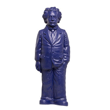 Sculpture Albert Einstein d'Ottmar Hörl-Bleu nuit-Non signé-The Woods Gallery