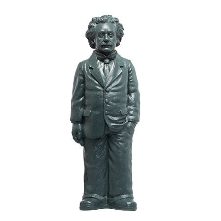 Sculpture Albert Einstein d'Ottmar Hörl-Vert gris-Non signé-The Woods Gallery