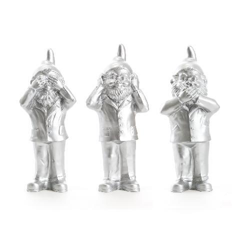 Sculpture Bearers of Secrets (Pack de 3) de Ottmar Hörl - Pack gardiens des secrets-argent-The Woods Gallery