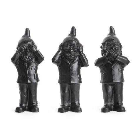 Sculpture Bearers of Secrets (Pack de 3) de Ottmar Hörl - Pack gardiens des secrets-noir-The Woods Gallery