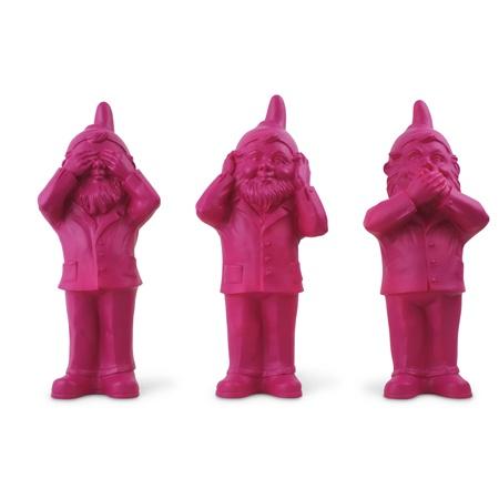 Sculpture Bearers of Secrets (Pack de 3) de Ottmar Hörl - Pack gardiens des secrets-rose-The Woods Gallery